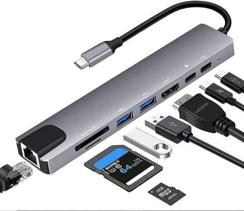 Type-C to HDTV 8-in-1 Adapter